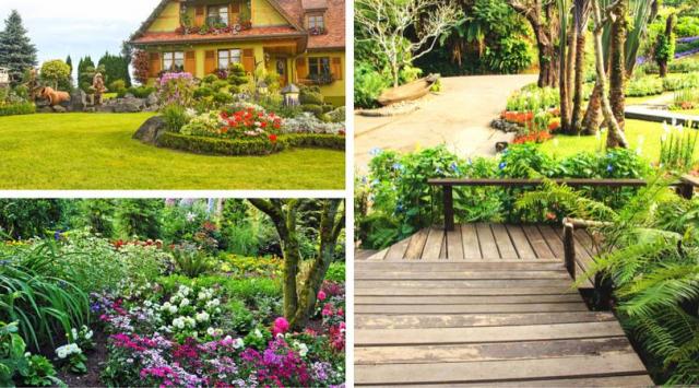 10 przykładów  na aranżację ogrodu przydomowego w stylu rustykalnym